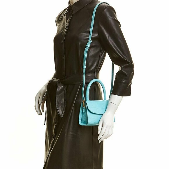 By Far Croc-Embossed Leather Shoulder Bag Women's - Picture 2 of 3